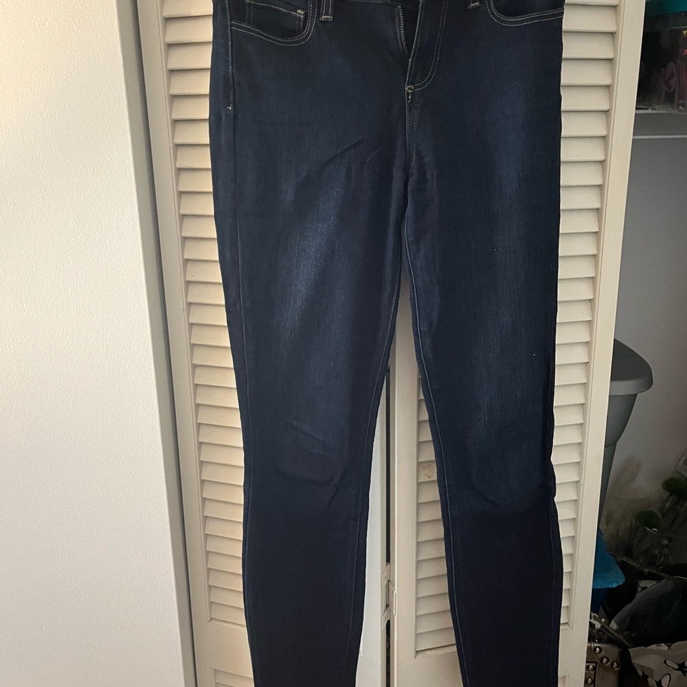 PAIGE Women's Dark Blue skinny Jeans